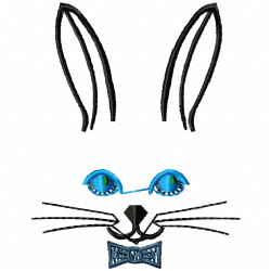 Rabbits Embroidery Design 12
